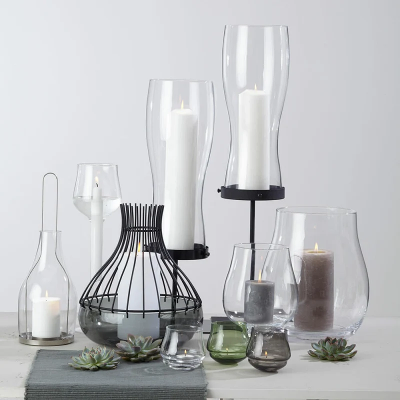 Leonardo Giardino Windlicht, Tischlicht, Wind Licht, Glas, Klar, H 22 cm, 10253