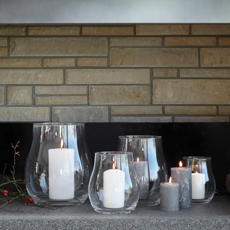 Leonardo Giardino Windlicht, Tischlicht, Wind Licht, Glas, Klar, H 22 cm, 10253