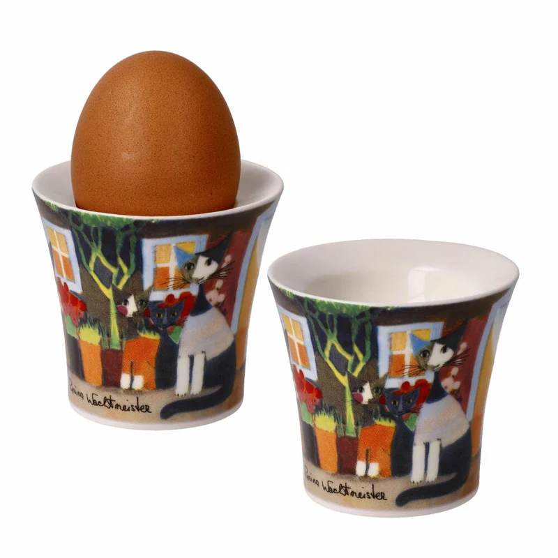 Goebel Eierbecher 2er Set Rosina Wachtmeister - Una bellissima giornata, New Bone China, Bunt, 6 cm, 66861251