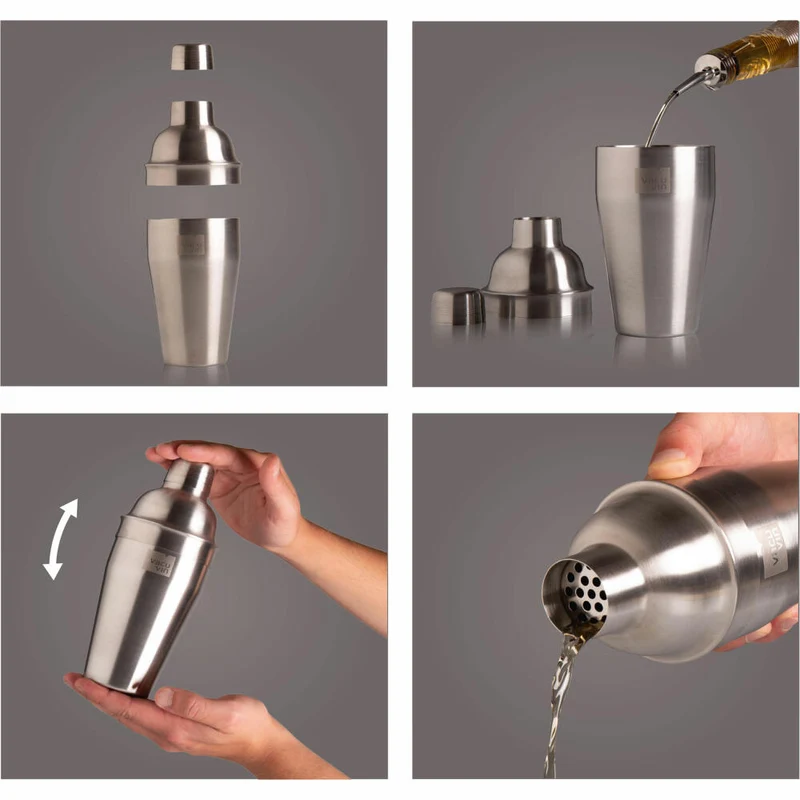Vacu Vin Cocktail Shaker, Barshaker, Cocktailmixer, Edelstahl, Silbern, 78423606