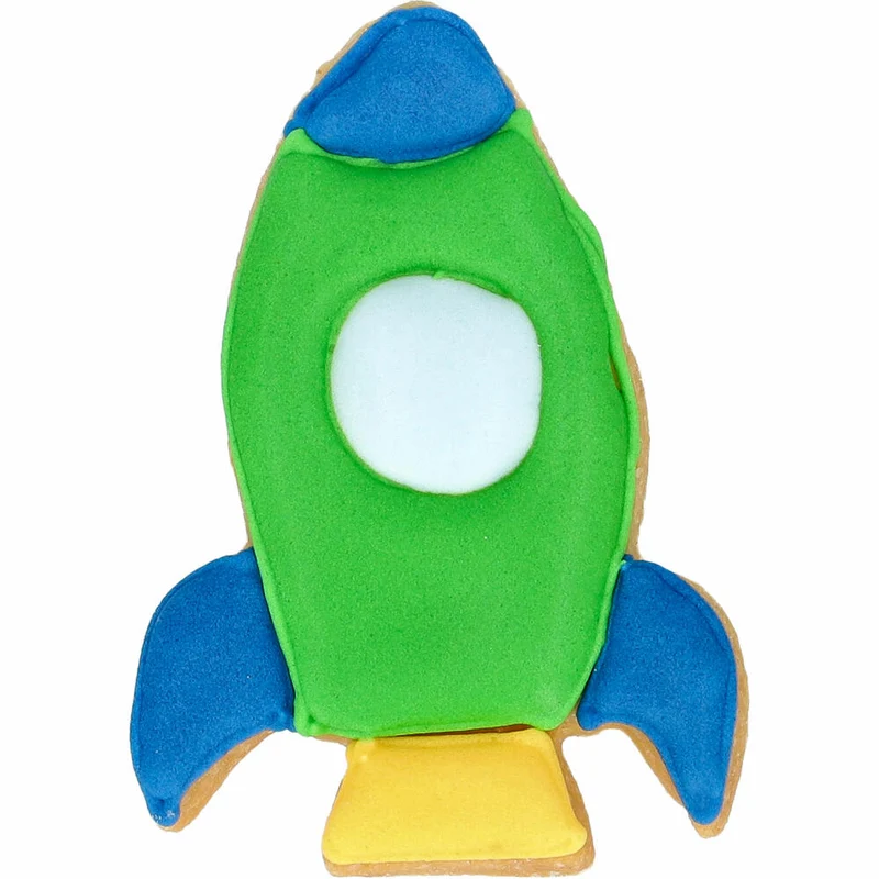 Birkmann Ausstechform Rakete, mit Innenprägung, Ausstecher, Plätzchenform, Keks, Plätzchen, Edelstahl, 6.5 cm, 199859