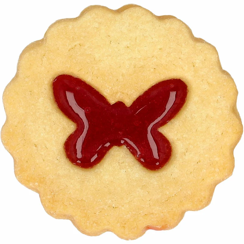 Birkmann Ausstechform Linzer Schmetterling, Ausstecher, Plätzchenform, Keks, Plätzchen, Edelstahl, 5 cm, 199972