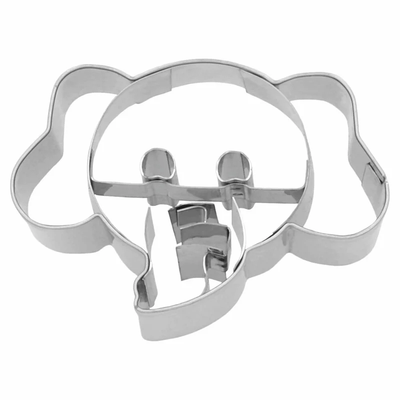 Birkmann Ausstechform Elefantenkopf, mit Innenprägung, Ausstecher, Plätzchenform, Keks, Plätzchen, Edelstahl, 7 cm, 198166