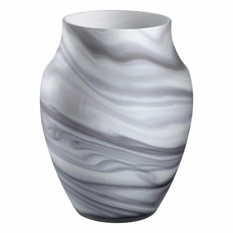 Leonardo Vase Poesia Marmoroptik, Blumenvase, Dekovase, Glasvase, Kalk-Natron Glas, H 22.5 cm, 076436