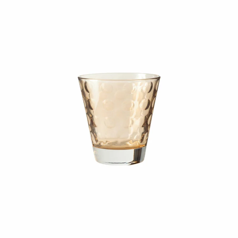 Leonardo Optic Whiskeybecher 6er Set, Whiskey, Whisky Glas, Tumbler, Glas, Marrone, 140 ml, 17992