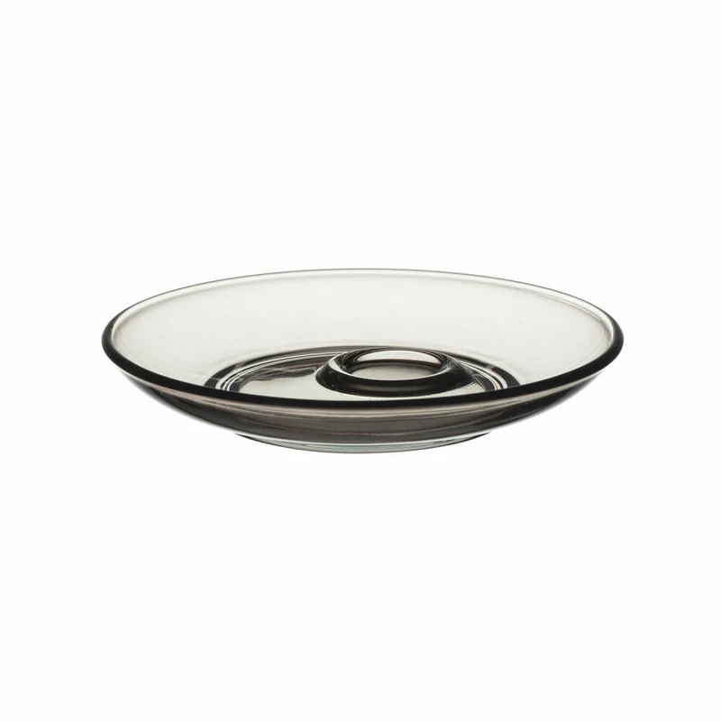 Leonardo Senso Untertasse 6er Set, Espresso Unterteller, Unter Tasse, Glas, Grau, Ø 11.5 cm, 49682