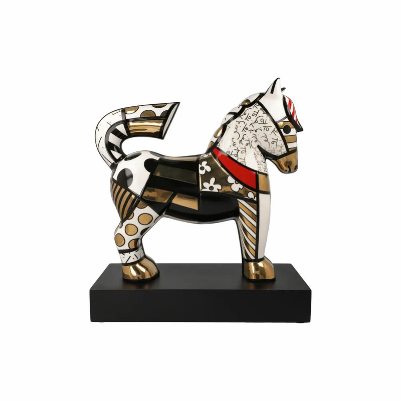 Goebel Figur Romero Britto - Golden Dancer, Pop Art, Porzellan, Bunt, 31 cm, 66453171
