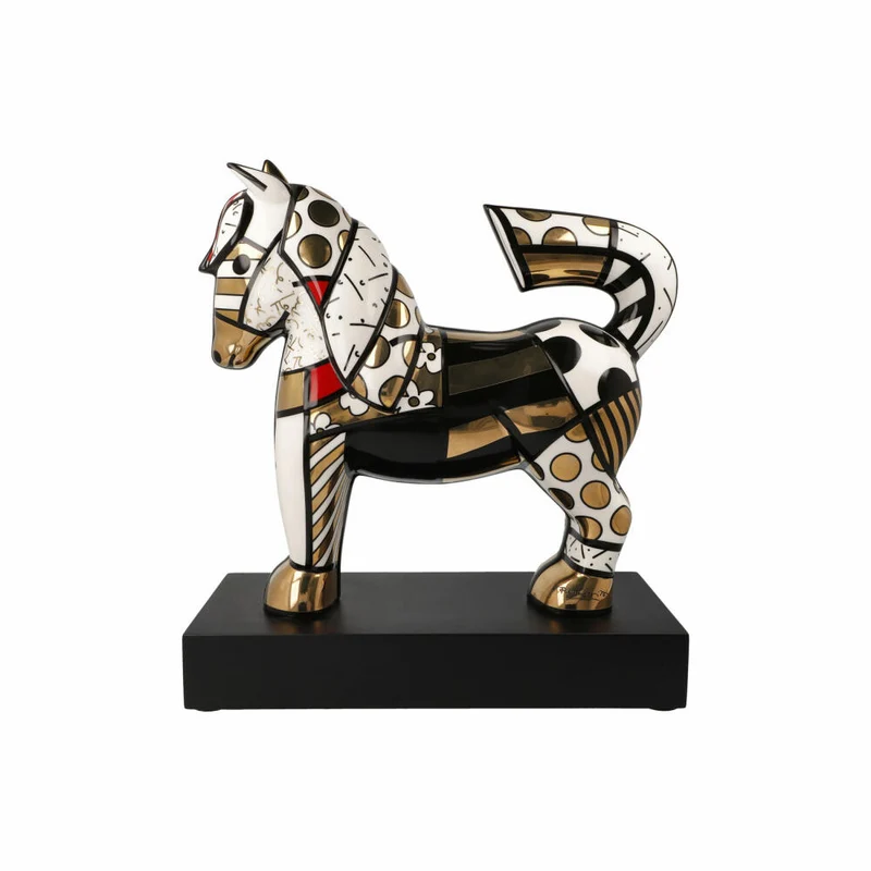 Goebel Figur Romero Britto - Golden Dancer, Pop Art, Porzellan, Bunt, 31 cm, 66453171