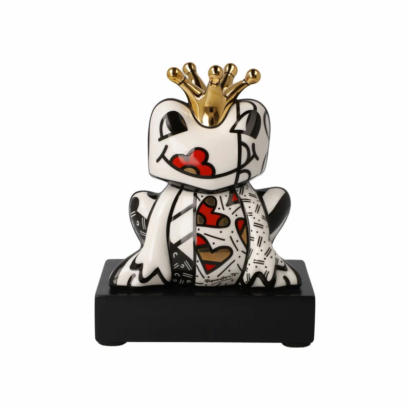 Goebel Figur Romero Britto - Golden Prince, Pop Art, Porzellan, Bunt, 14.5 cm, 66453181