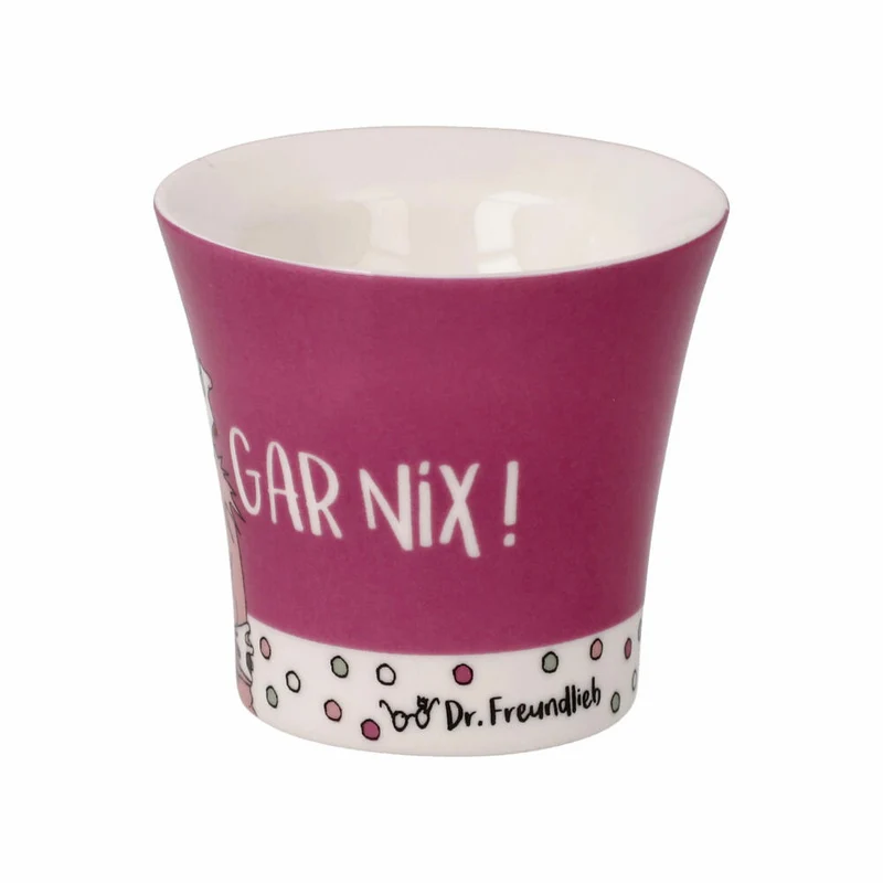 Goebel Eierbecher 2er Set Barbara Freundlieb - Ich muss gar nix, New Bone China, Bunt, 6 cm, 27001321