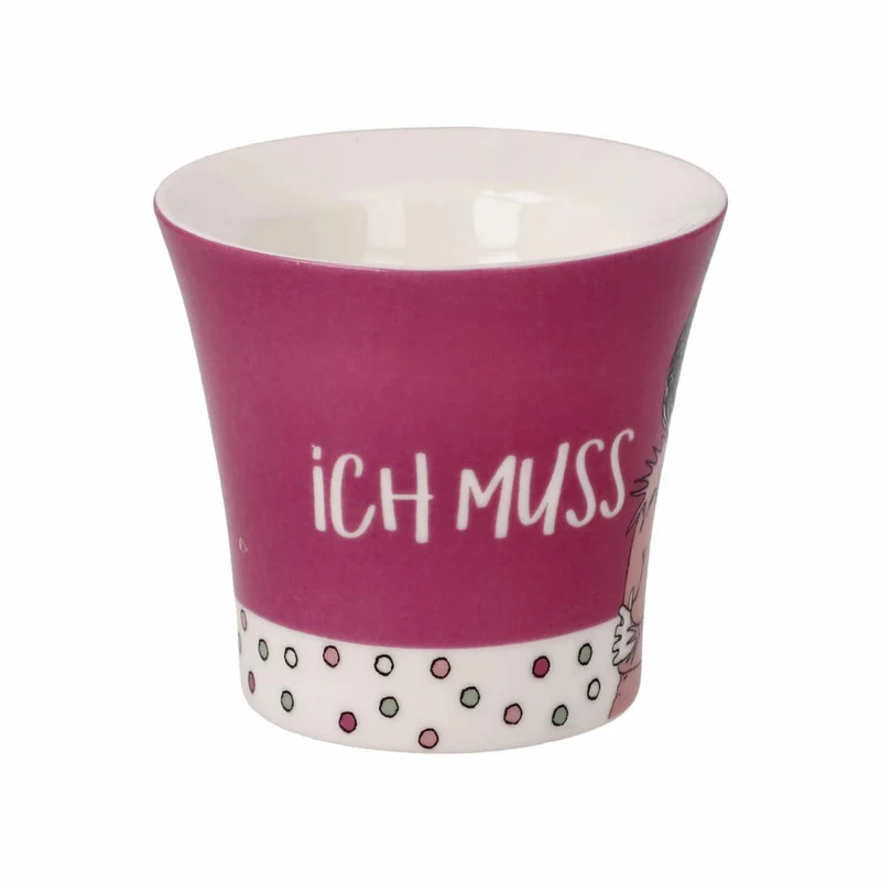 Goebel Eierbecher 2er Set Barbara Freundlieb - Ich muss gar nix, New Bone China, Bunt, 6 cm, 27001321
