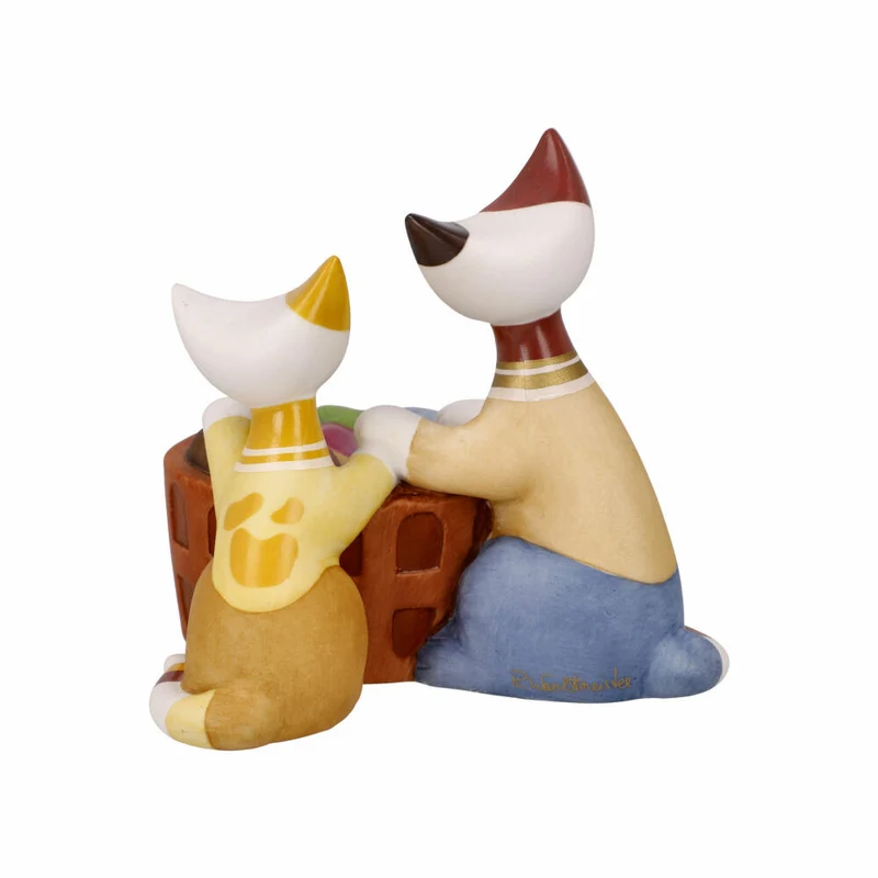 Goebel Figur Rosina Wachtmeister - Katzen Piccoli aiutanti, Biskuitporzellan, Bunt, 10 cm, 31400791