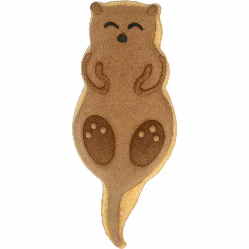 Birkmann Ausstechform Otter, mit Innenprägung, Ausstecher, Plätzchenform, Keks, Plätzchen, Edelstahl, 9 cm, 199798