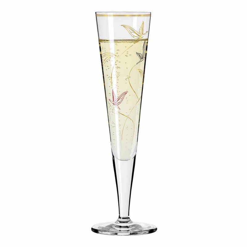 Ritzenhoff Champagnerglas Goldnacht Champagner 017, Concetta Lorenzo, Kristallglas, 205 ml, 1071017