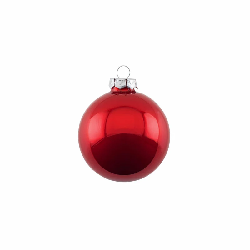 Gift Company Christbaumkugel Opal, Weihnachtskugel, Baumschmuck, Glas, Rot, Ø 6 cm, 11706