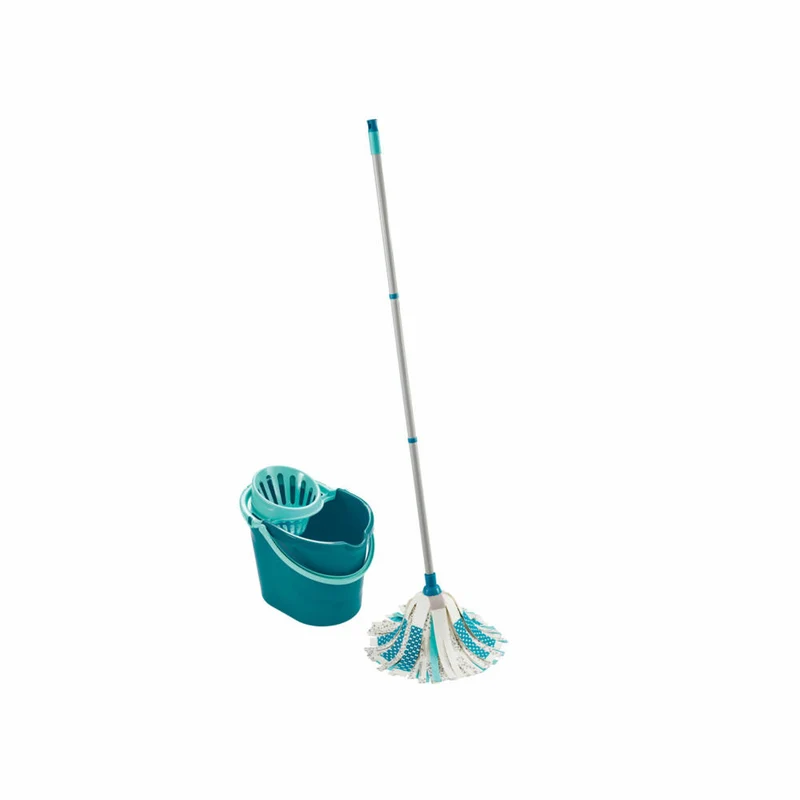 Leifheit Set Power Mop 3in1, 4-tlg., Wischmop, Bodenwischer, Putzeimer, Wischset, 52110