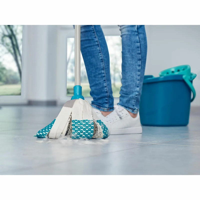 Leifheit Set Power Mop 3in1, 4-tlg., Wischmop, Bodenwischer, Putzeimer, Wischset, 52110