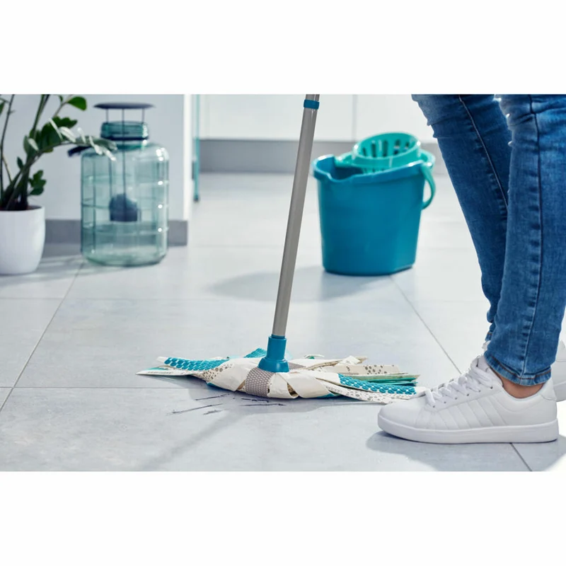 Leifheit Set Power Mop 3in1, 4-tlg., Wischmop, Bodenwischer, Putzeimer, Wischset, 52110