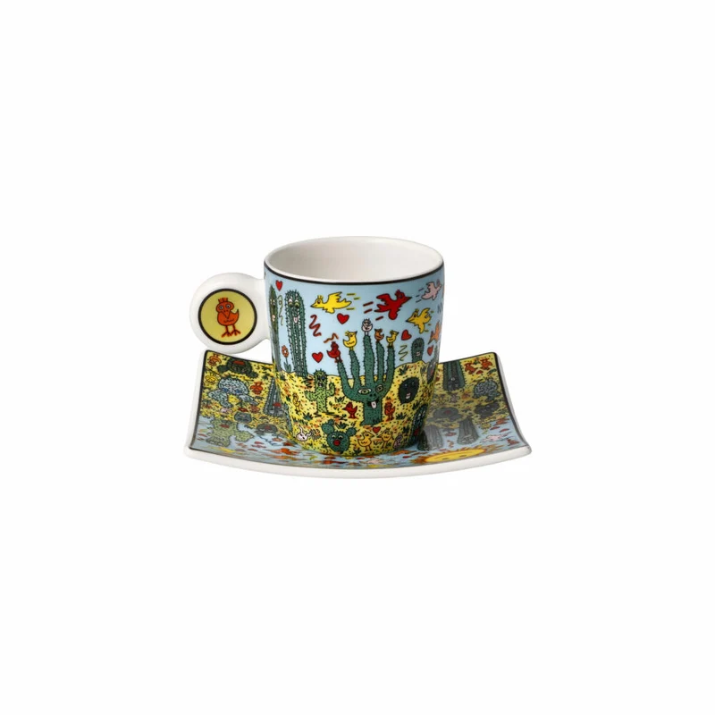 Goebel Espressotasse James Rizzi - Desert Life, Fine Bone China, Bunt, 0.1 L, 26102721