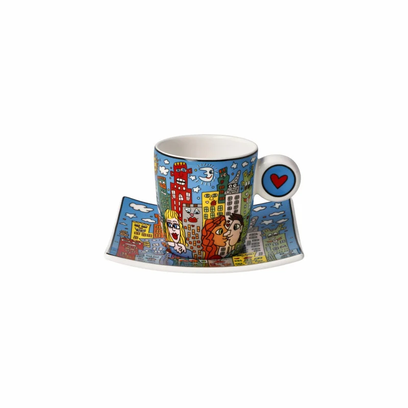 Goebel Espressotasse James Rizzi - Summer in the City, Fine Bone China, Bunt, 0.25 L, 26102731