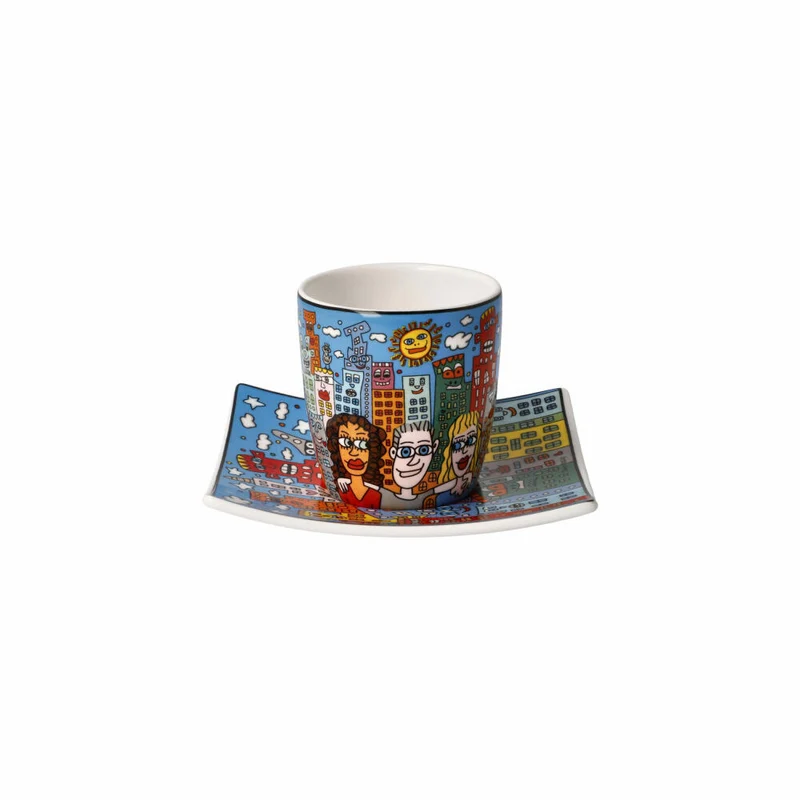 Goebel Espressotasse James Rizzi - Summer in the City, Fine Bone China, Bunt, 0.25 L, 26102731
