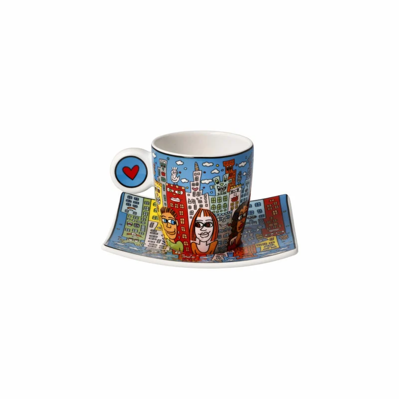 Goebel Espressotasse James Rizzi - Summer in the City, Fine Bone China, Bunt, 0.25 L, 26102731