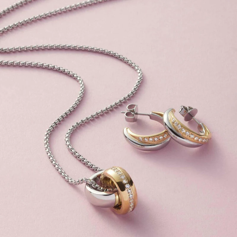 Leonardo Jewels Halskette Vineta, Kette, Halsschmuck, Modeschmuck, Edelstahl, Bicolor, 022158