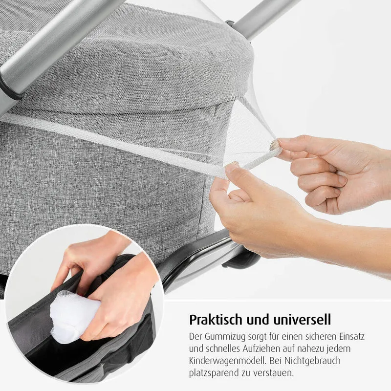 reer BiteSafe Insektenschutz für Kinderwagen, Moskitonetz, Mückennetz, Fliegennetz, Polyester, Weiß, 87030