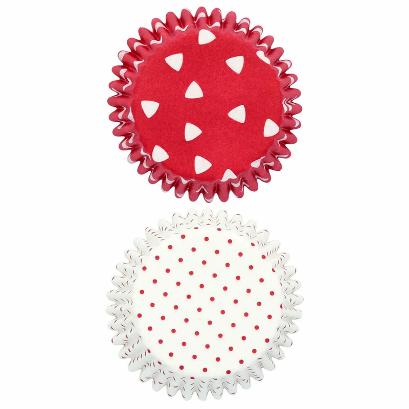 Birkmann Papierbackförmchen, 100 Stück, Backförmchen, Muffinbackform, Muffinform, Rot, Ø 7 cm, 444676