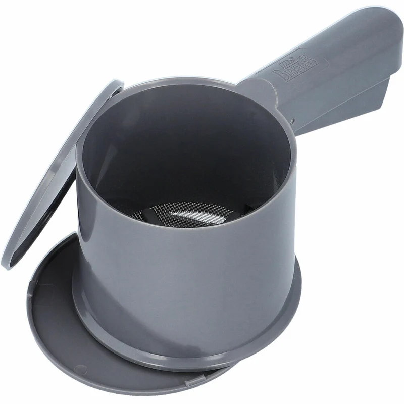 Birkmann Easy Baking Mehlsieb mit Deckel, Sieb, Küchensieb, Einhandsieb, Schüttelsieb, Kunststoff, Dunkelgrau, Ø 10 cm, 429659