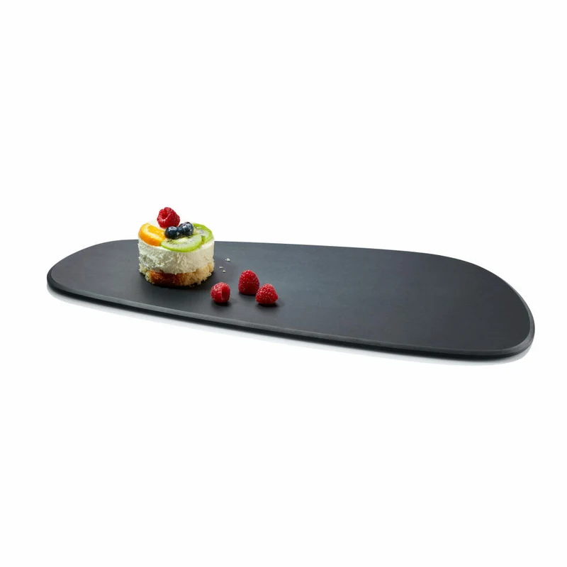 Continenta Schneidebrett Duracore, Küchenbrett, Servierbrett, Käsebrett, Holzpapierfaser, Schwarz, 49 x 20.7 cm, 5324