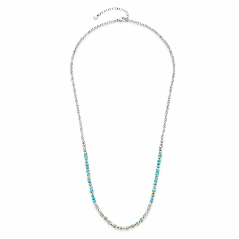 Leonardo Jewels Halskette Malina, Kette, Halsschmuck, Schmuck, Edelstahl, Türkis, 021749