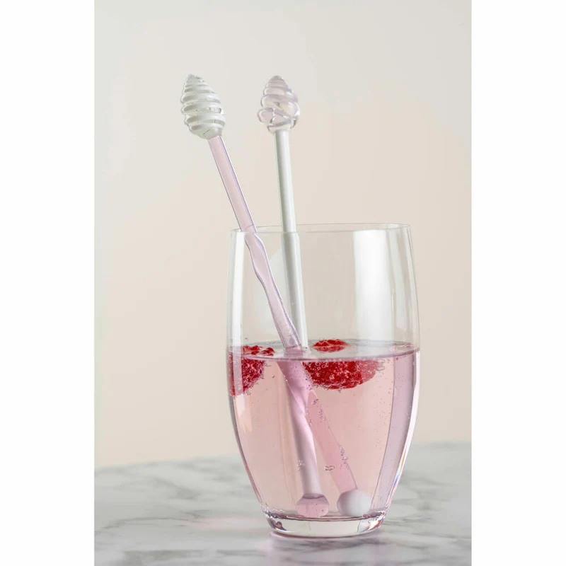 Leonardo Rührer Poesia, 4-tlg., Cocktailstab, Rührstäbchen, Cocktailrührer, Kalk-Natron Glas, 20 cm, 076498