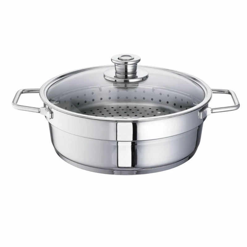 Schulte-Ufer Aroma-Dämpfer Wega, Dampfgarer, Dampftopf, Edelstahl 18/10, 30 cm, 00133-30