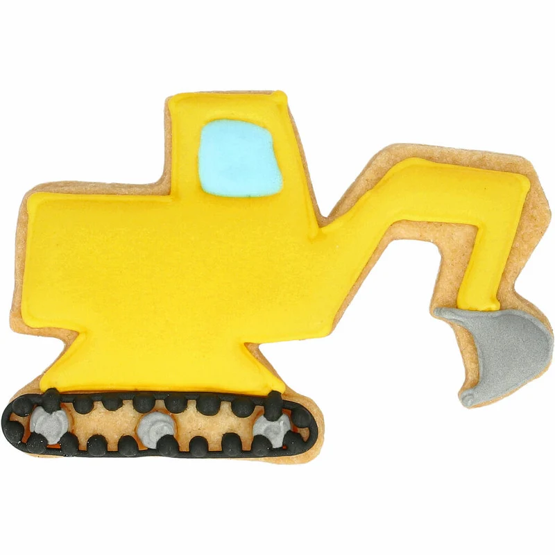 Birkmann Ausstechform Bagger, mit Innenprägung, Ausstecher, Plätzchenform, Keks, Plätzchen, Edelstahl, 8.5 cm, 199156