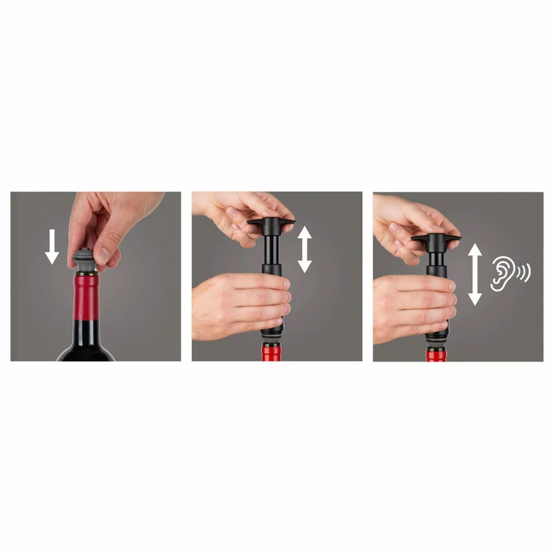 Vacu Vin Geschenkset Wein Original 5-tlg., Weinaccessoires, Vakuumpumpe, 3890260