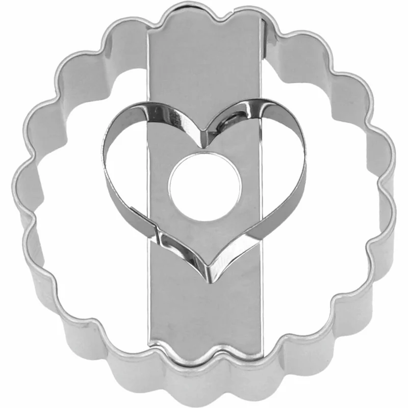 Birkmann Ausstechform Linzer Herz, Ausstecher, Plätzchenform, Keks, Plätzchen, Edelstahl, 5 cm, 199927