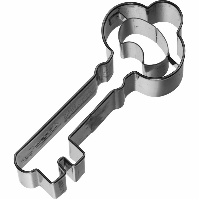 Birkmann Ausstechform Schlüssel, mit Innenprägung, Ausstecher, Plätzchenform, Keks, Plätzchen, Edelstahl, 8 cm, 198234