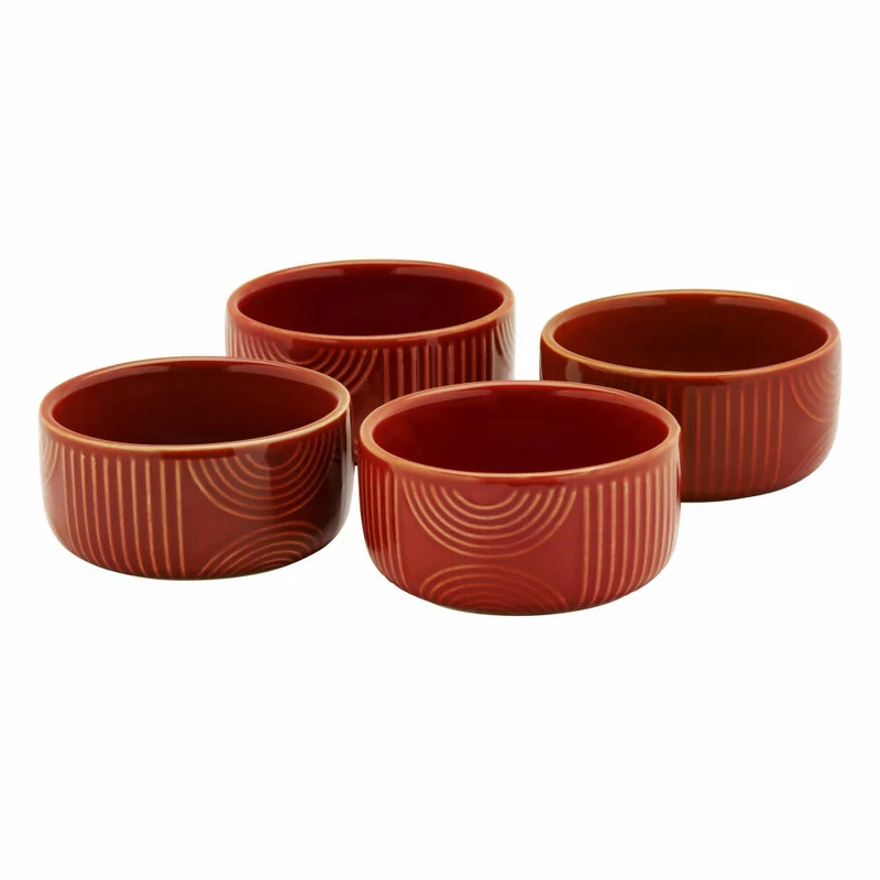Maxwell & Williams Auflaufformen-Set Arc 4-tlg., Keramik, Terracotta, 8.5 x 4 cm, HY0102