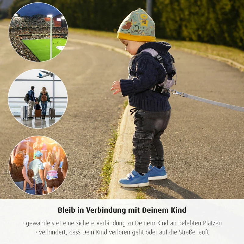 reer TravelKid Go Kinder Lauf- und Schutzgurt, Sicherheitsgurt, Kindergurt, Laufgurt, Kinder, 53132