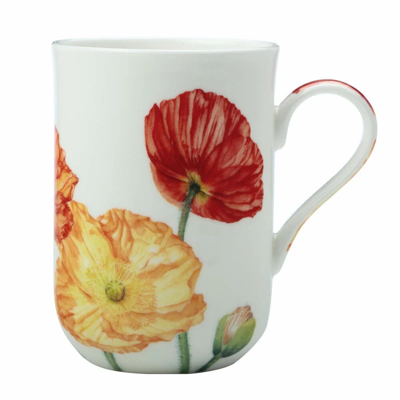 Maxwell & Williams Becher Mohn - Katherine Castle Floriade, Tasse, Kaffeetasse, Bone China, Bunt, 350 ml, JY0039