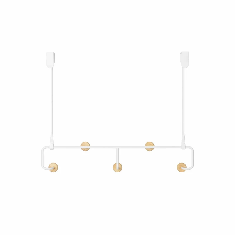 Umbra Türgarderobe Estique, mit 5 Haken, Hakenleiste, Stahl, Weiß, 1018825-660