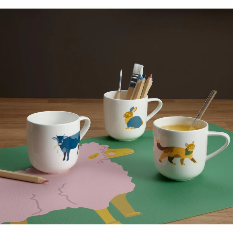 ASA Selection kids Henkelbecher Kaninchen Karla, Henkel Becher, Tasse, Teetasse, Fine Bone China, Weiß Glänzend, 250 ml, 38067314