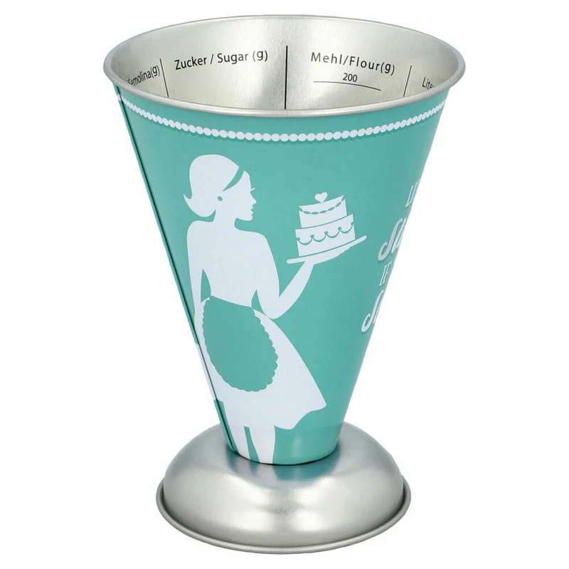 Birkmann Colour Kitchen Messbecher, Meßkanne, Meßbecher, Dosierhilfe, Messbehälter, Weißblech, Türkis, 300 ml, 422926