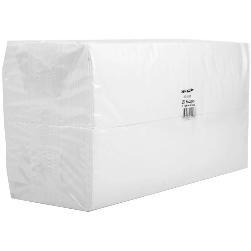SemyTop Tafelservietten, 40 x 40 cm, 3-lagig, 1/8-Kopffalz, weiß