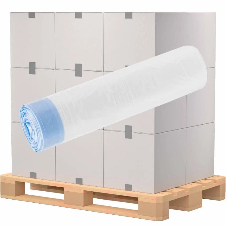 DEISS HDPE Müllbeutel 30 Liter mit Zugband, weiß