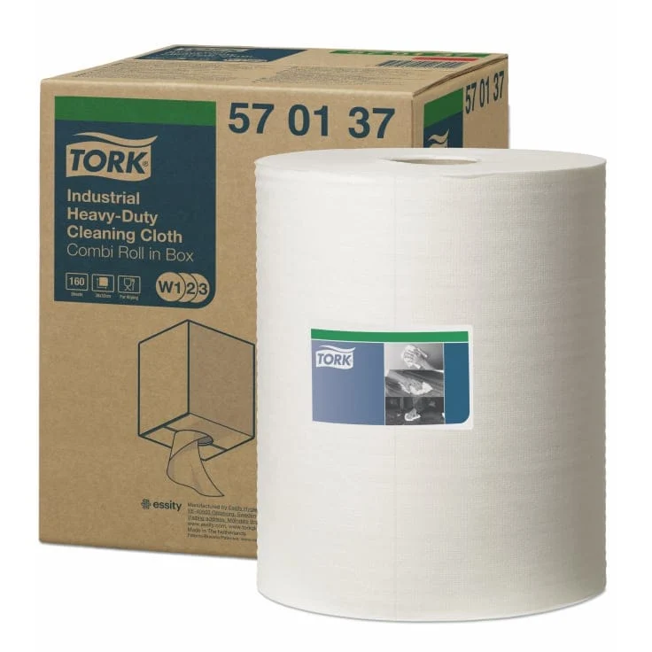 Tork Extra Starkes Industrie-Reinigungstuch W1/W2/W3, 160 Blatt