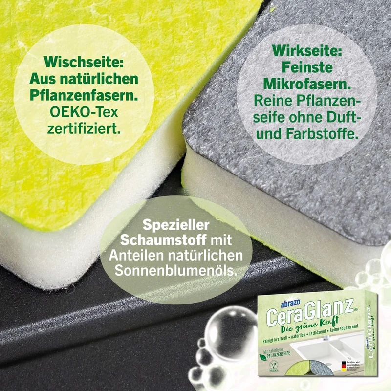 CeraGlanz Die grüne Kraft Küchenschwamm