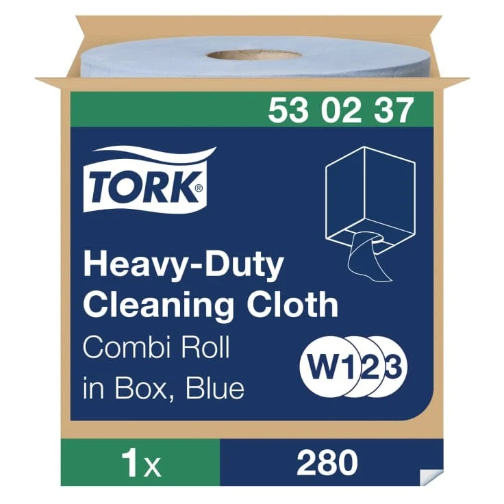 Tork Extra Starkes Reinigungstuch W1/W2/W3 blau, 280 Blatt