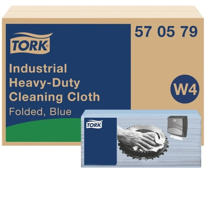 Tork Extra Starkes Industrie-Reinigungstuch W4 blau, 60 Tücher